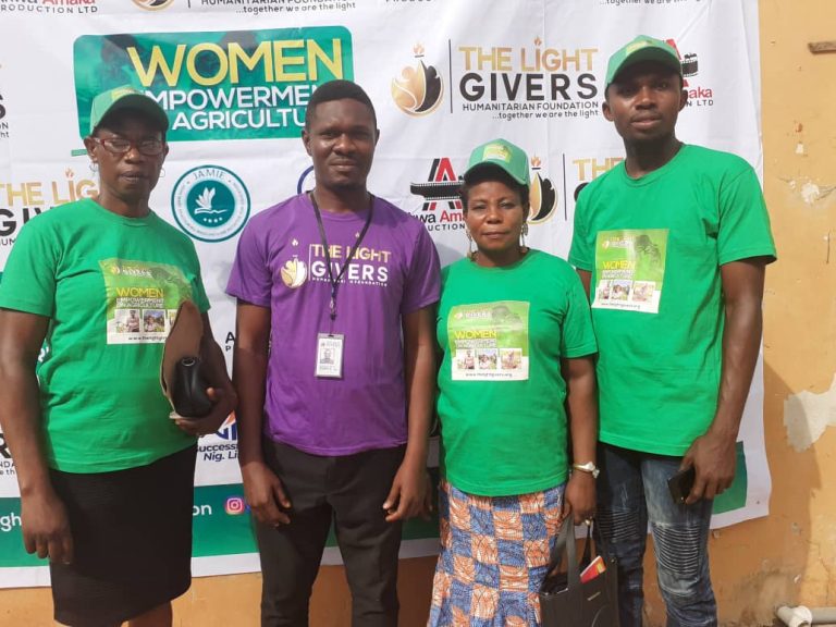 THE LIGHT GIVERS HUMANITARIAN FOUNDATION TRAINING ON HOW TO PLANT CUCUMBER IN A LARGE SCALE